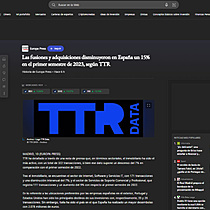 Las fusiones y adquisiciones disminuyeron en Espaa un 15% en el primer semestre de 2023, segn TTR